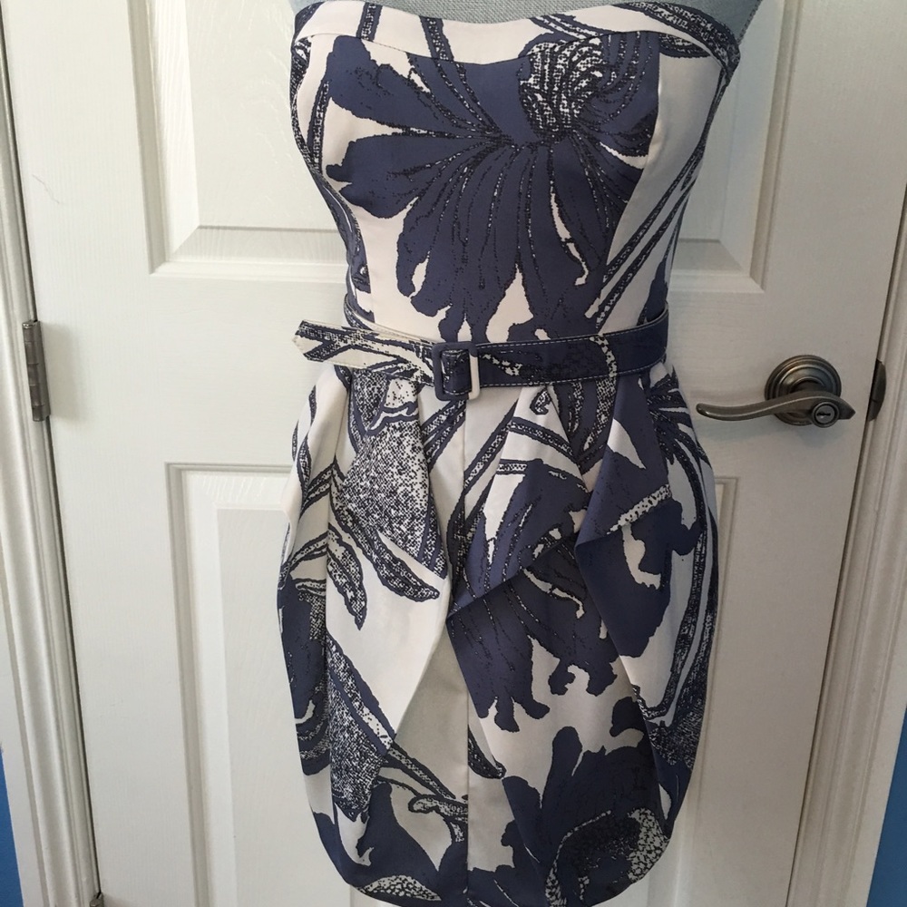 Blue and cream short dress!